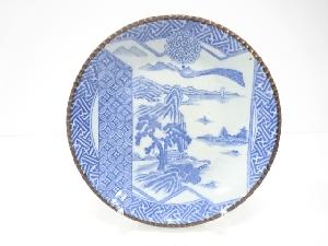 古伊万里　印判手　山水　九寸皿